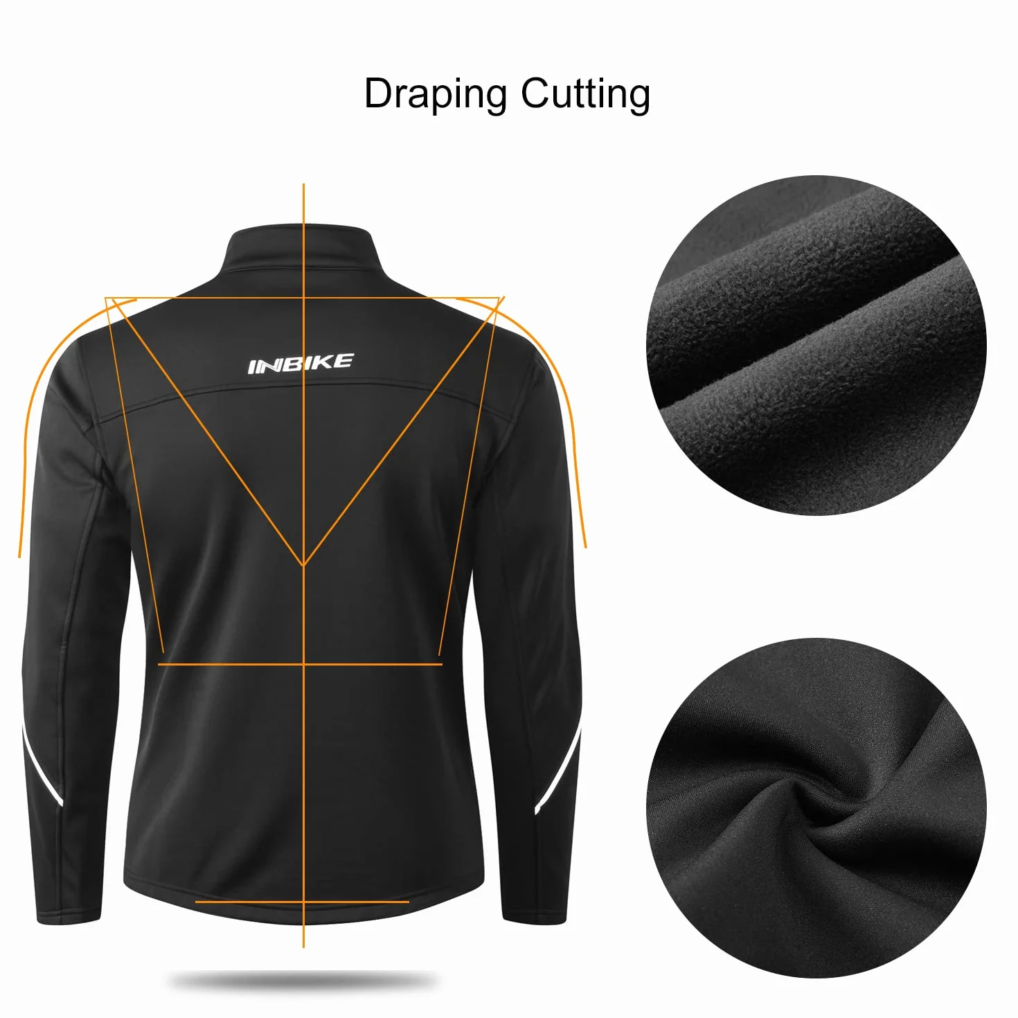 INBIKE Chaqueta Ciclismo Invierno Cortavientos Softshell Impermeable Forro Polar Hombre