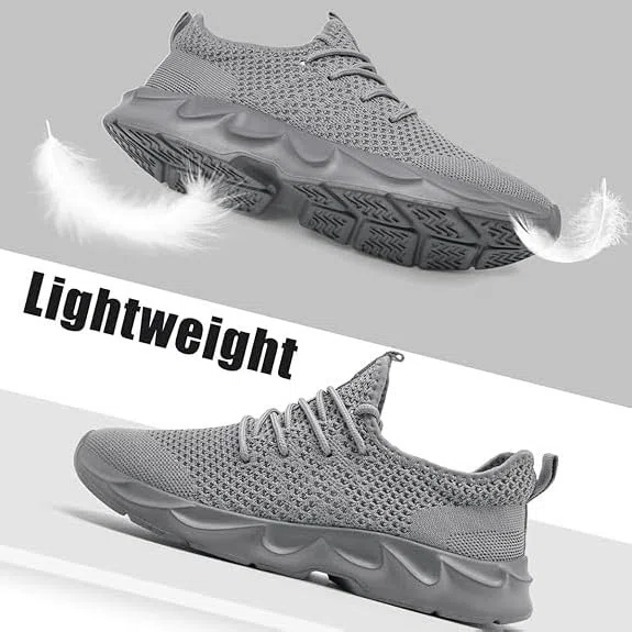 EGMPDA Tenis para hombre, sin cordones, para correr, caminar, informales, a la moda, entrenamiento, gimnasio, atletismo, senderismo, antideslizantes, ligeros, transpirables