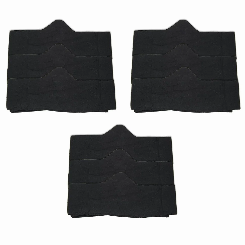 Forro de brasier 100% algodón de bambú puro (negro, paquete de 9, XXL) - absorbe la humedad, a prueba de olores, Negro -, XXL