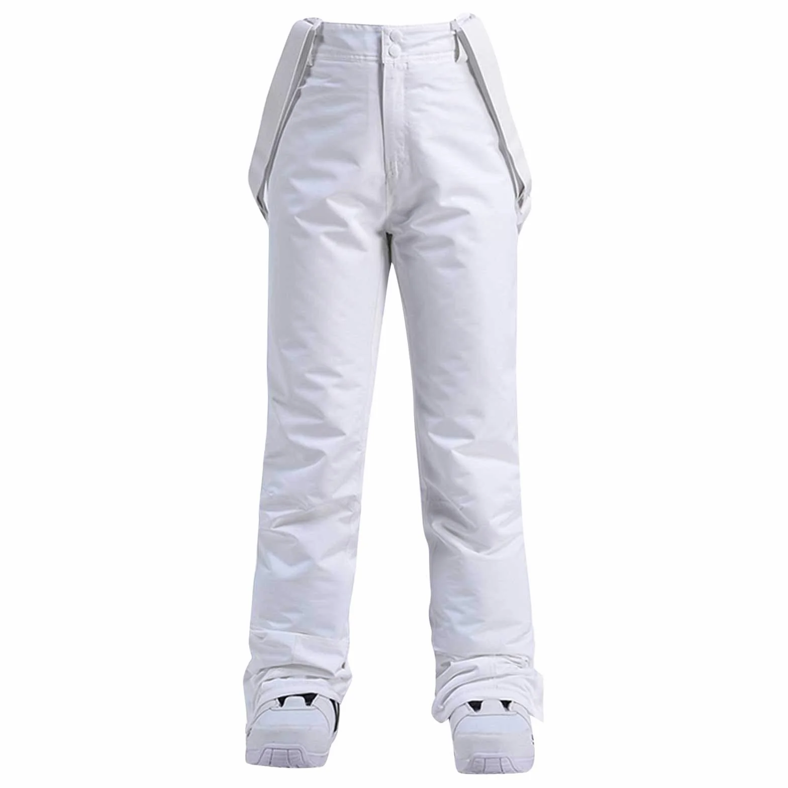 Pantalones de esquí impermeables con tirantes ajustables softshell para hombre y mujer