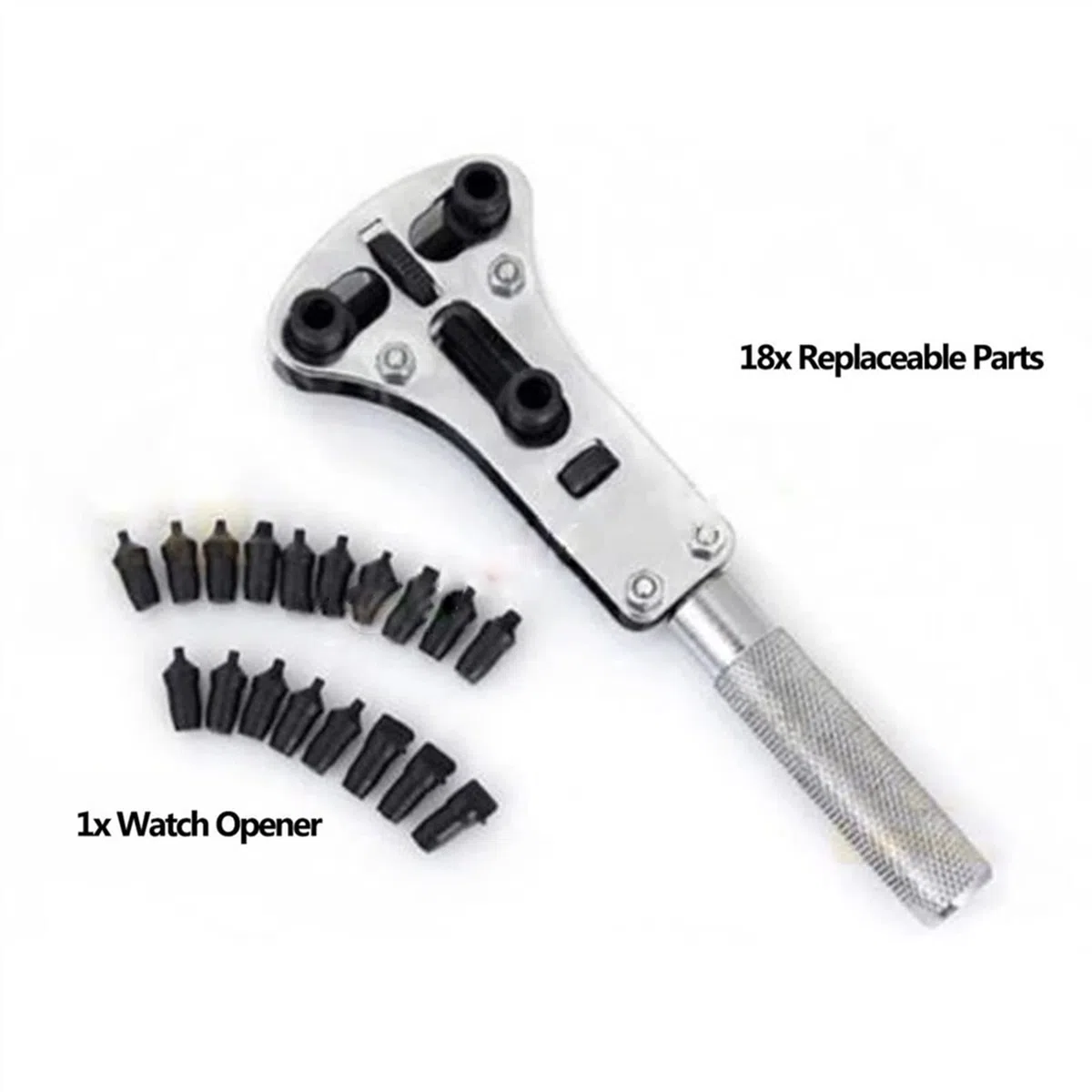 Kit de herramientas de reparación de relojes, abridor de caja de reloj de pulsera, herramienta de reparación de llave ajustable, herramienta de reparación de relojes