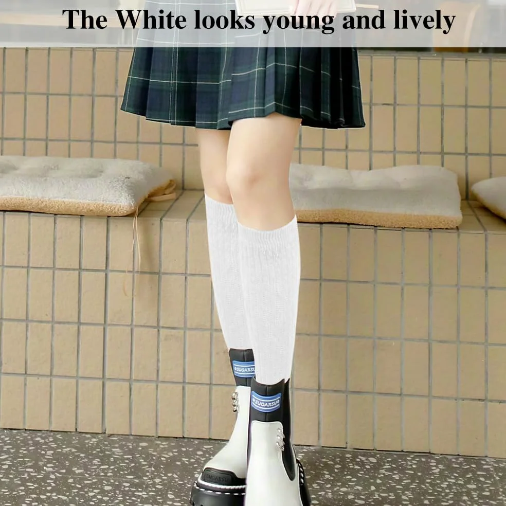 Calcetines altos hasta la rodilla para mujer y hombre, paquete de calcetines largos de neón