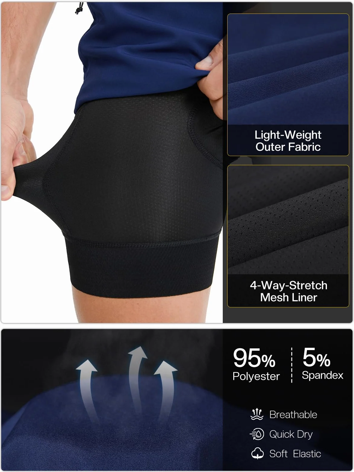 ARSUXEO Pantalones Cortos de Ciclismo para Hombre Pantalones Cortos de Ciclismo de montaña Acolchados y Holgados 2506