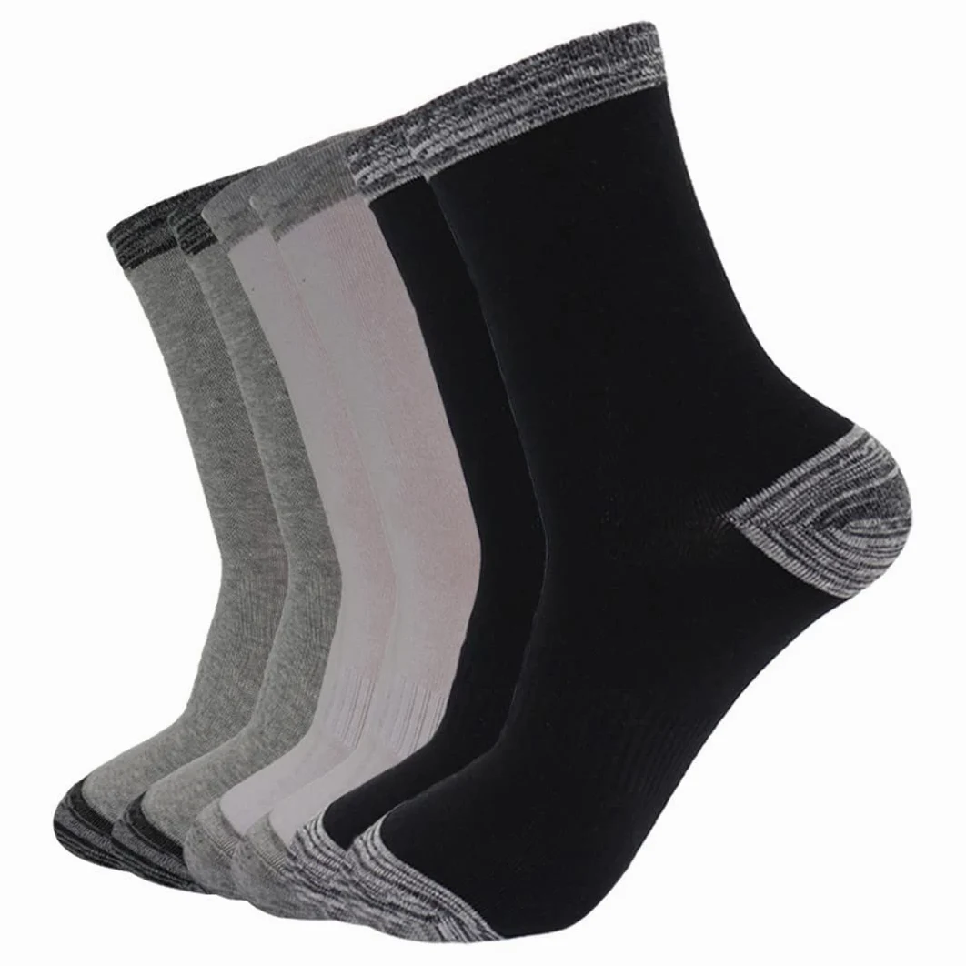 Calcetines de los hombres Otoño Invierno Negro Ocio Negocios Calcetines Caminar Correr Senderismo Vestido Calcetines