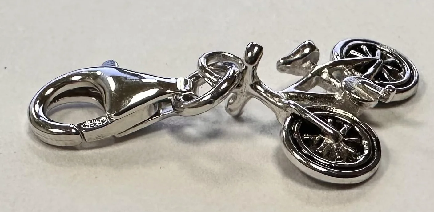 Quiges Charm Plateado Bicicleta Abalorios Joyería de Mujer