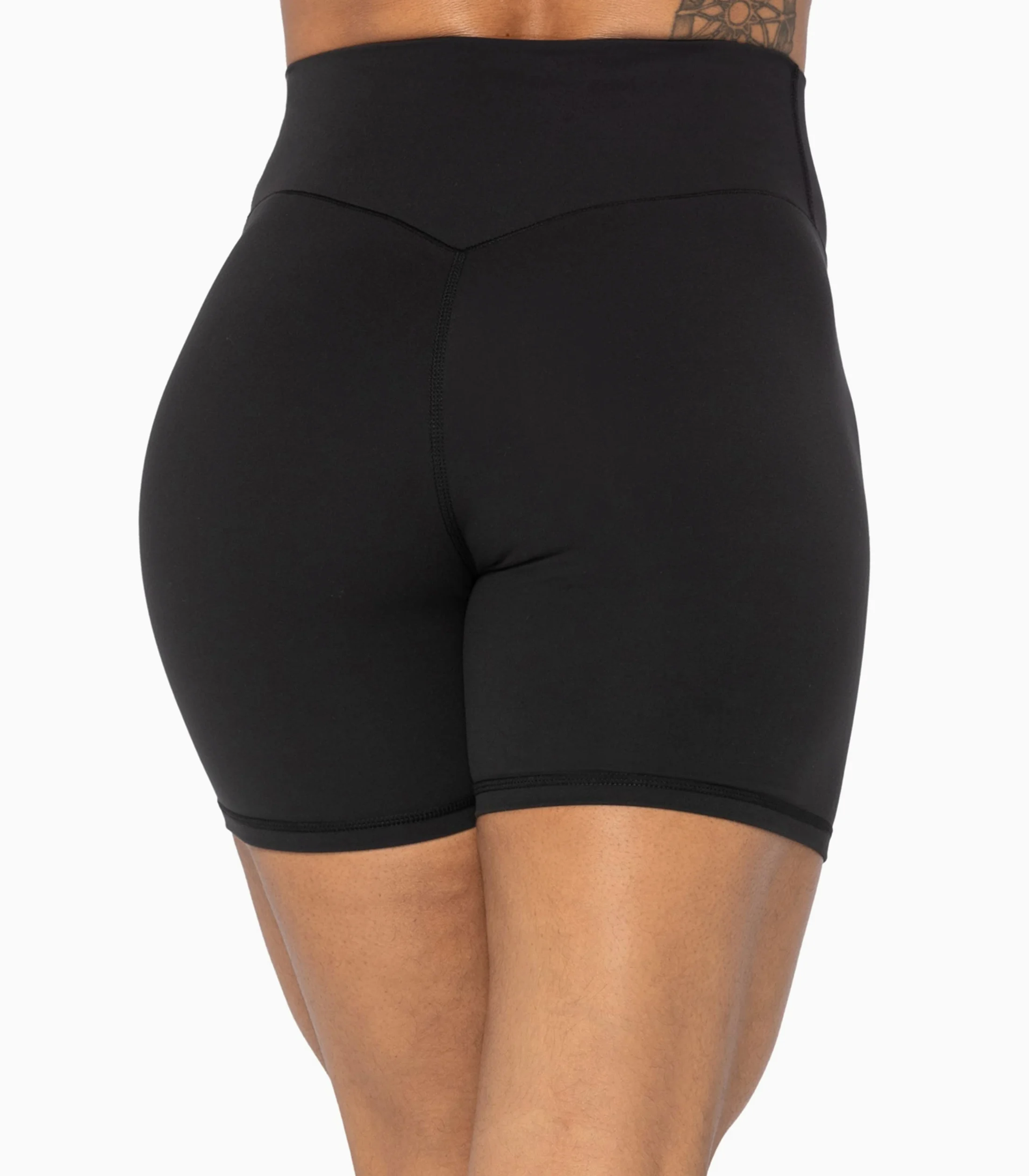 Sunzel Nunaked - Pantalones Cortos Cruzados para Mujer, sin Costura Frontal, Cintura Alta, para Yoga, Entrenamiento, Gimnasio, con Control de Abdomen