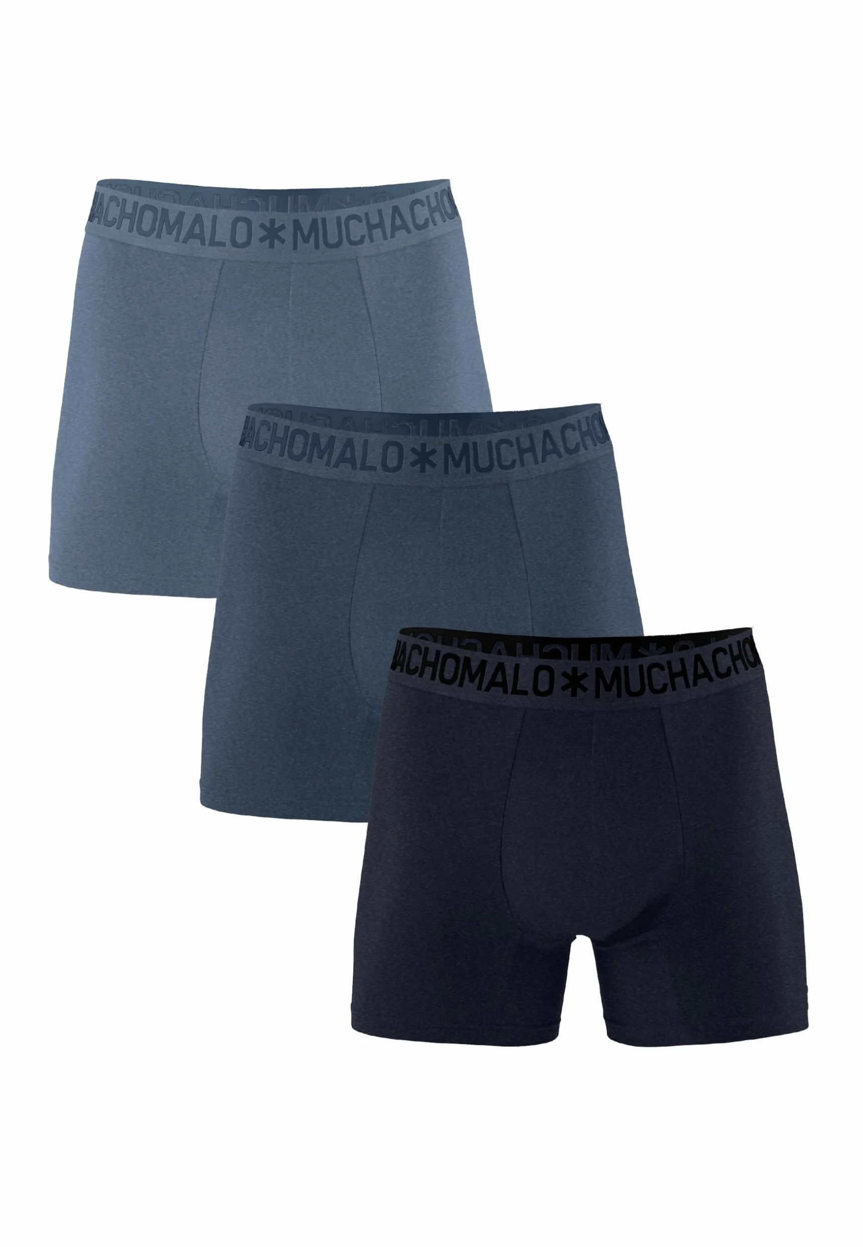 Muchachomalo Calzoncillos para Hombre, Ropa Interior Lisa de Algodón para Hombre, Pack de 3 Unidades, Bóxers Lisos de Corte Clásico con Cintura Elástica