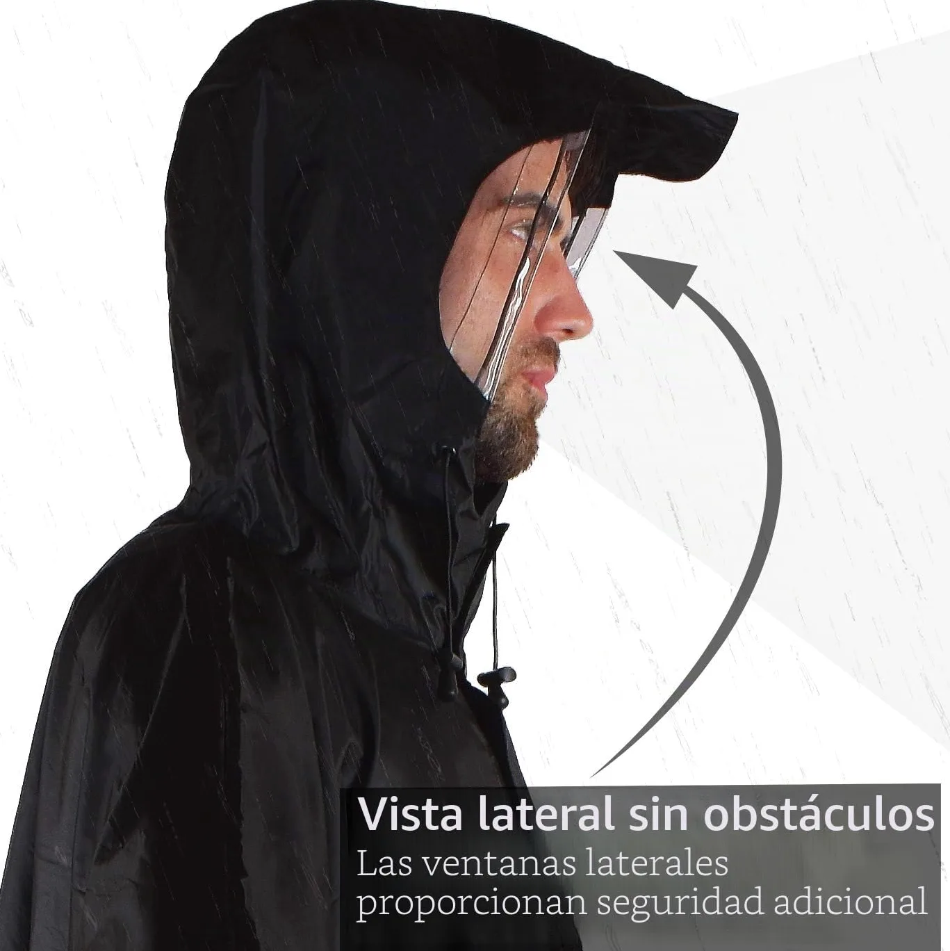 Outdoro RP-10-SW, Poncho de lluvia capa de lluvia chaqueta de lluvia Hombre, 155-195