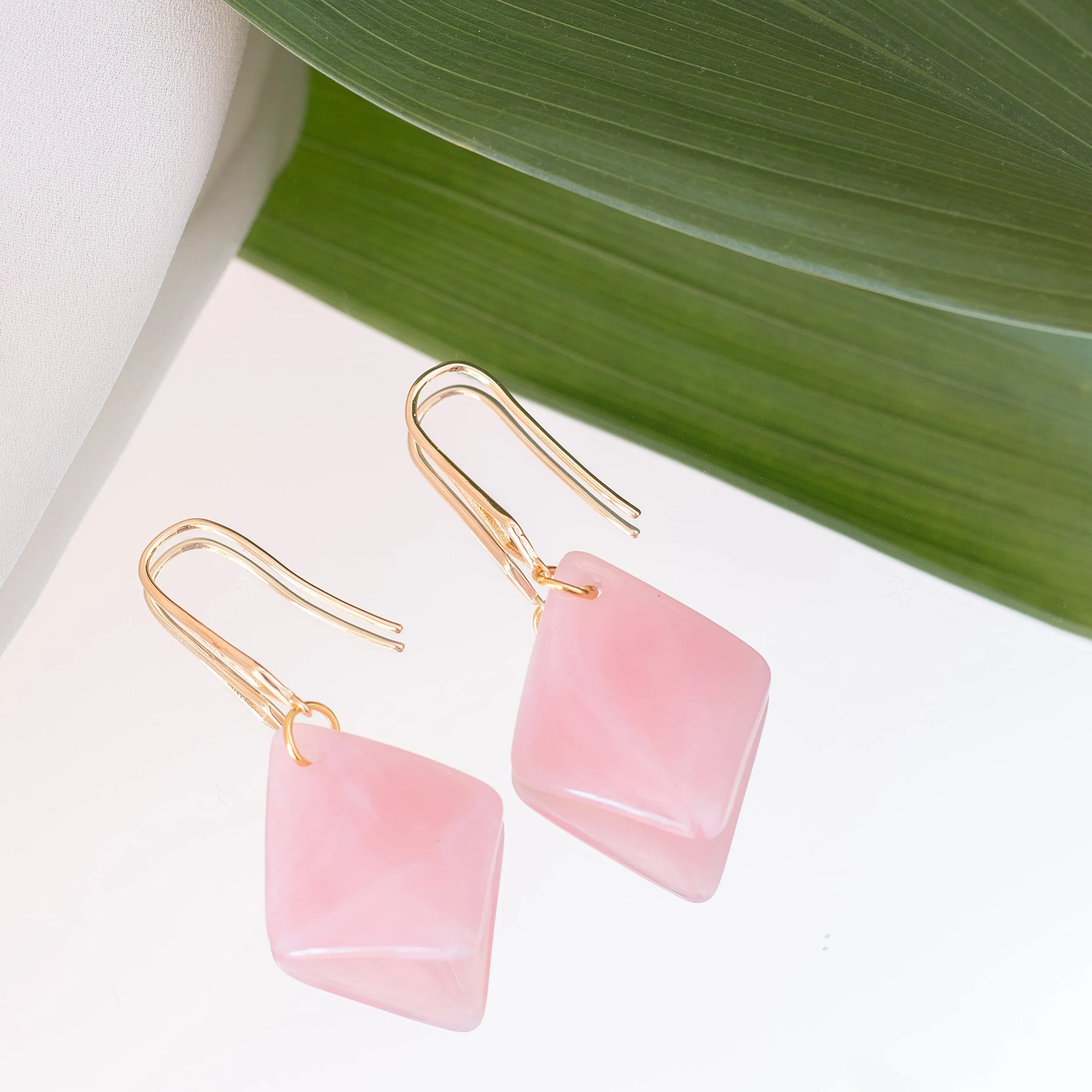 Pendientes Resina Oro Chapado Mujer Rombo Colores Festivos - ZARZAMORA