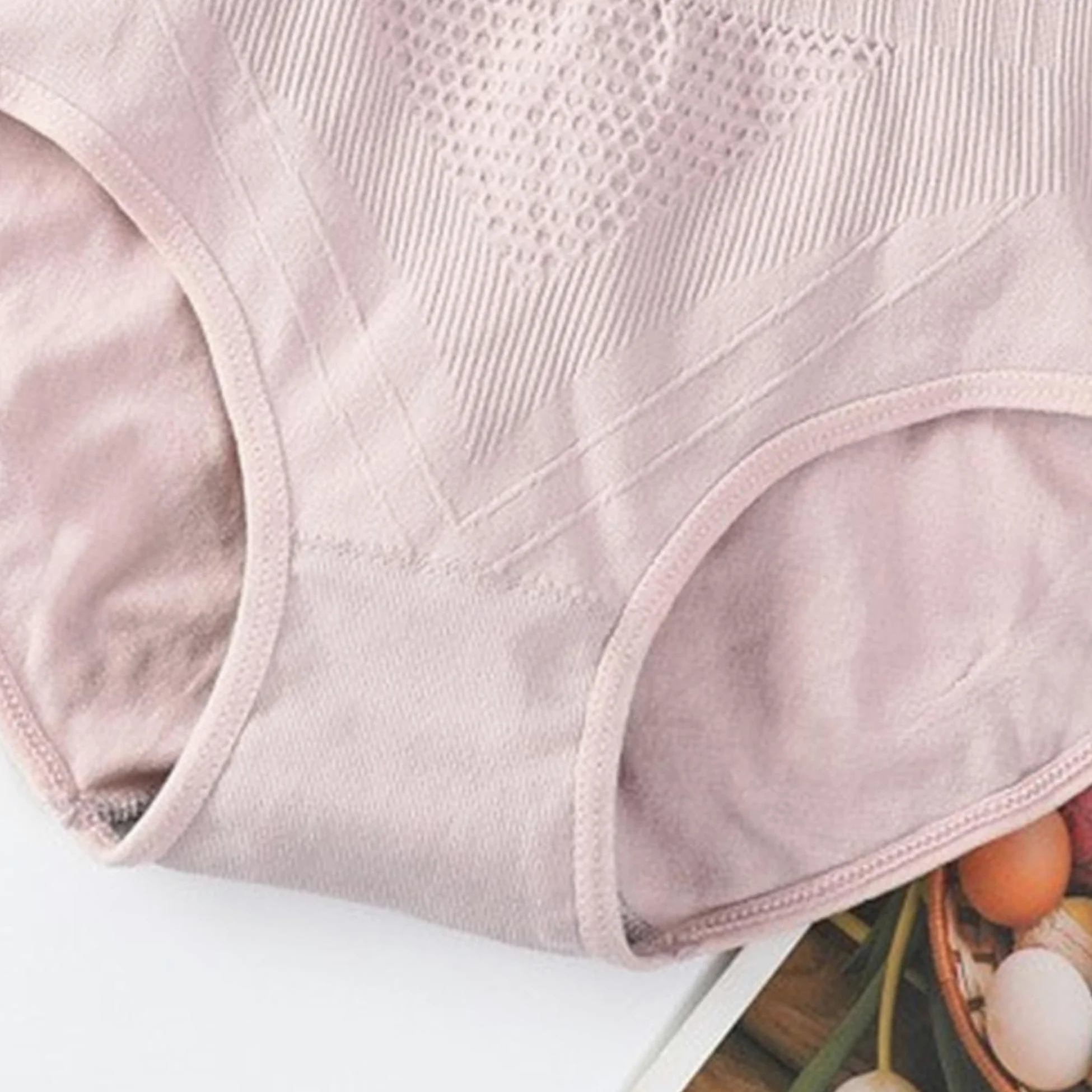 Paquete múltiple de bragas de cintura alta para mujer, ropa interior de recuperación de cesárea, ropa interior suave y elástica (rosa, 5 piezas, M)