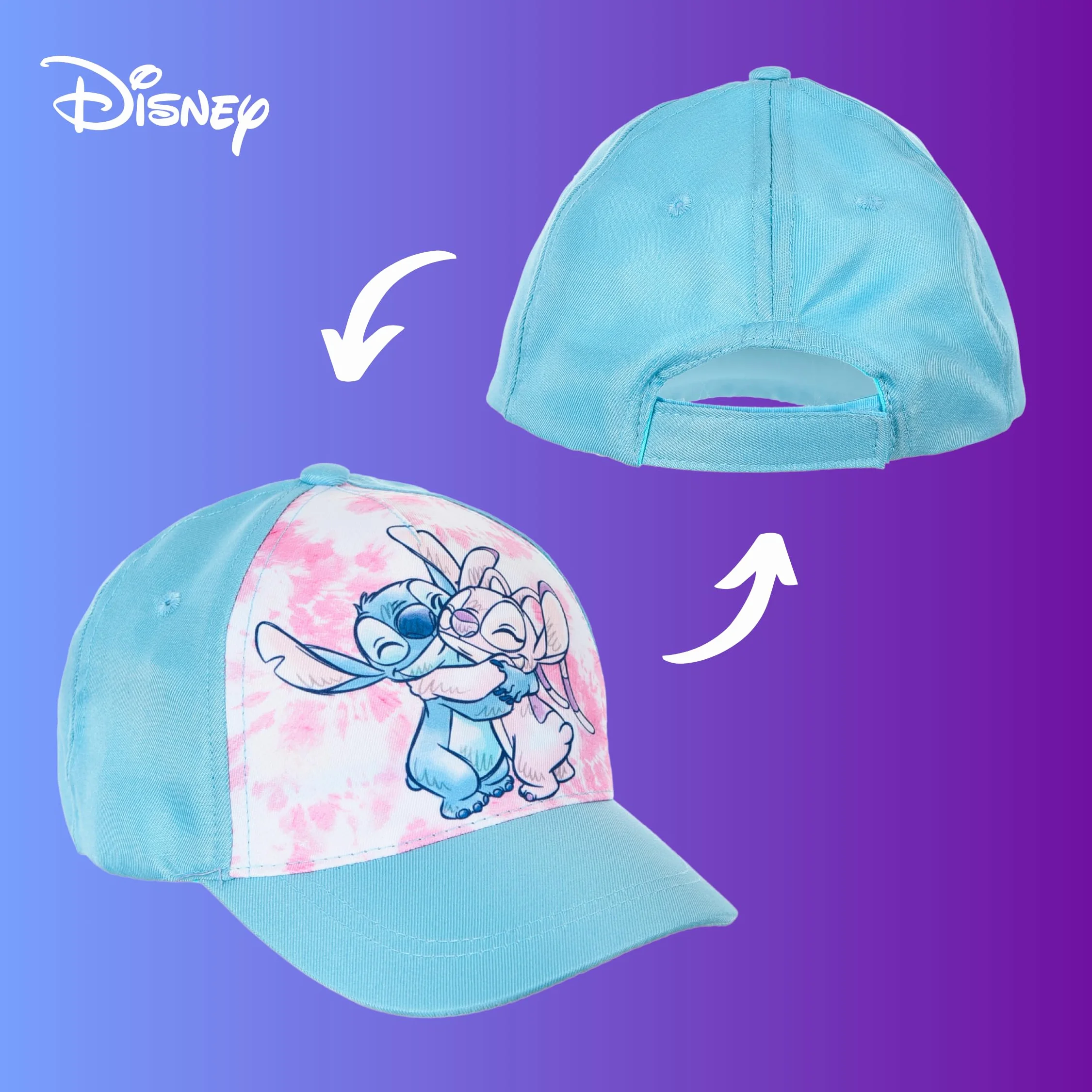 Disney Stitch y Angel Gorro para Niñas, Gorra de Beisbol Verano Infantil
