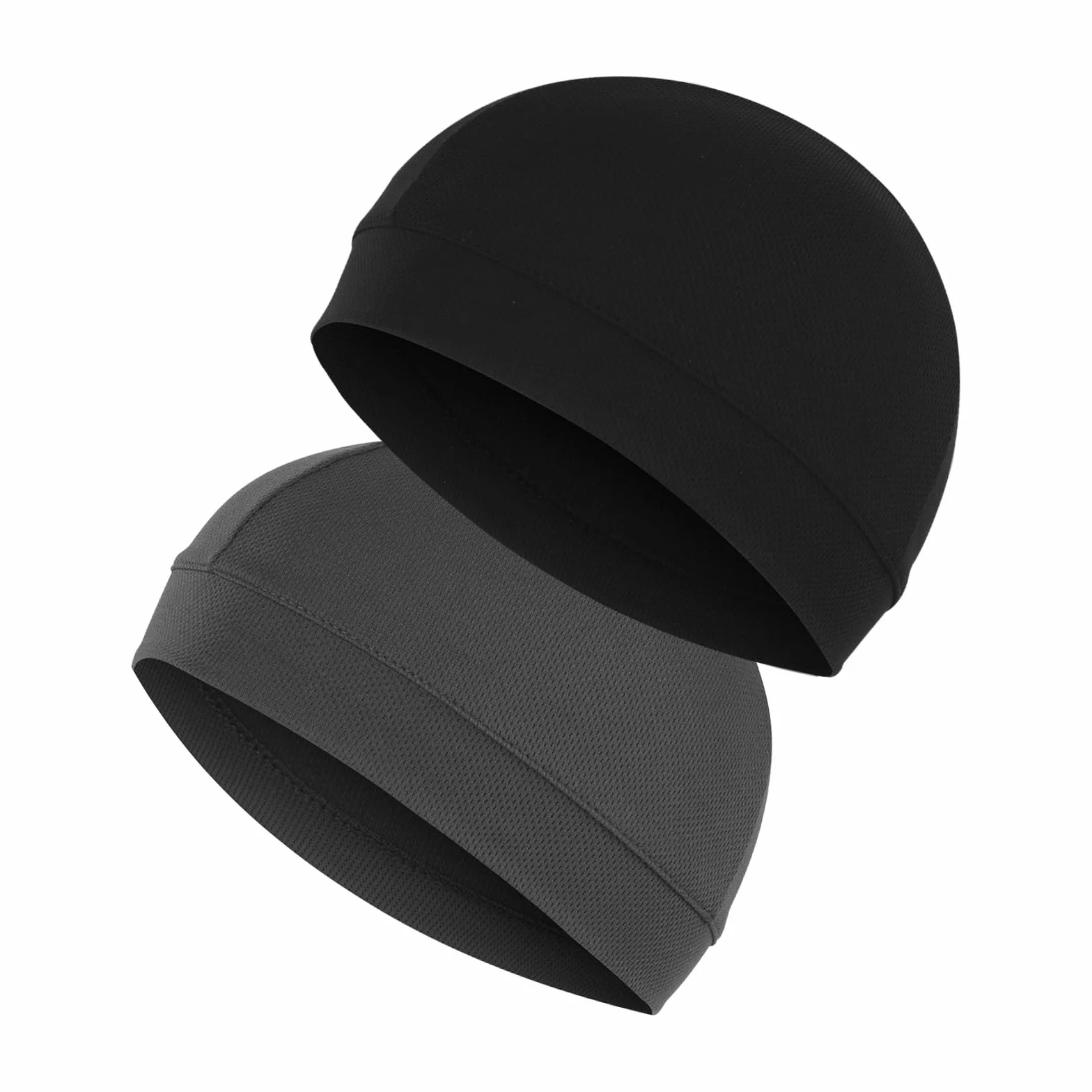 Amexo 2 Piezas Gorro Bajo Sotocasco Ciclismo Calavera Negro Gris Verano Respirable Hombre Mujer