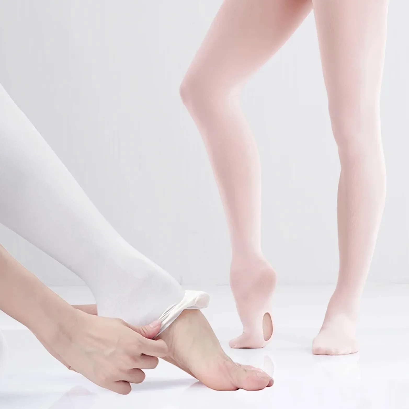 Medias Ballet Niña Ballet Tights for Adults Girls White Velvet Convertible Dance Stockings Pink Ballet Pantyhose 12 Pairs with Hole(Black 12pairs,Height 110 to 125cm)