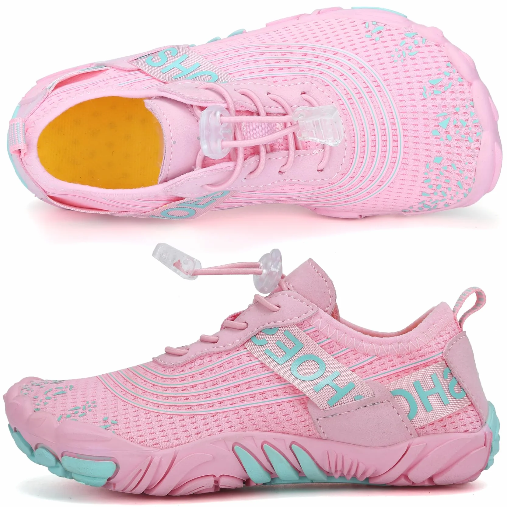 DimaiGlobal Calzado Descalzos Niñas Niños Zapatillas de Trail Running Barefoot Secado Rápido Zapatos de Agua Transpirable Antideslizante para Playa 36EU Rosa