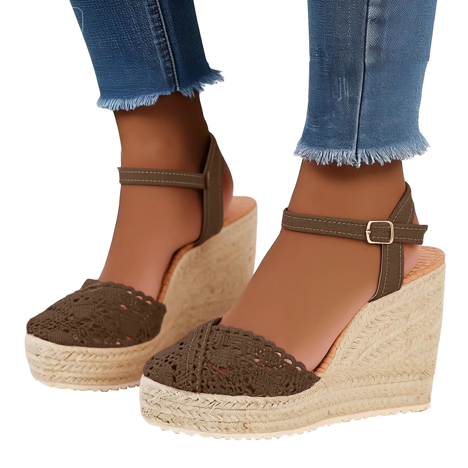 Sandalias romanas planas informales con escote lateral y hebilla para mujer, sandalias de verano de moda para mujer, zapatos plateados con purpurina