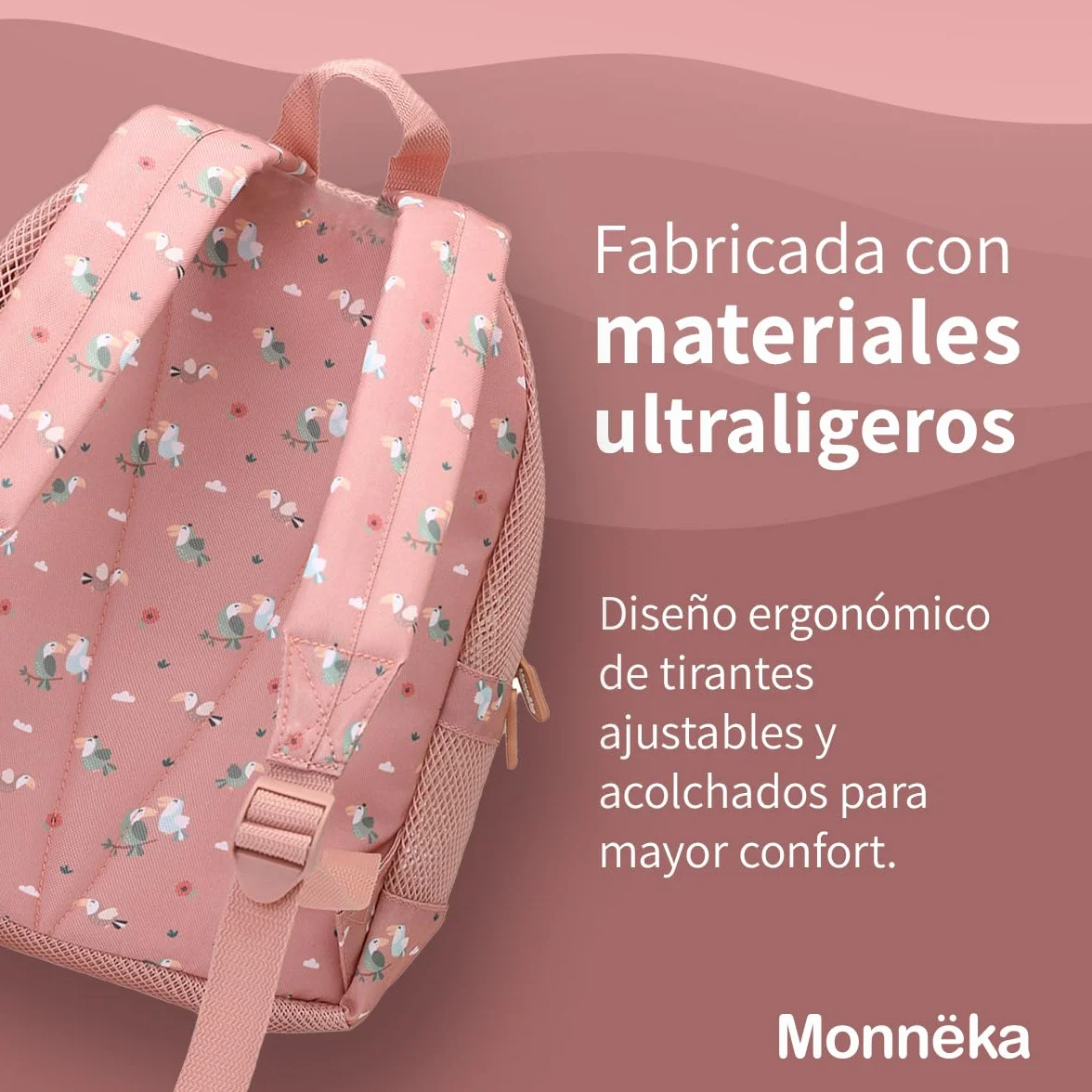 Mochila Antiarena | Ligera y transpirable | Secado rápido | Tirantes ajustables y acolchados | Ideal para toallas y juguetes de playa | toucan