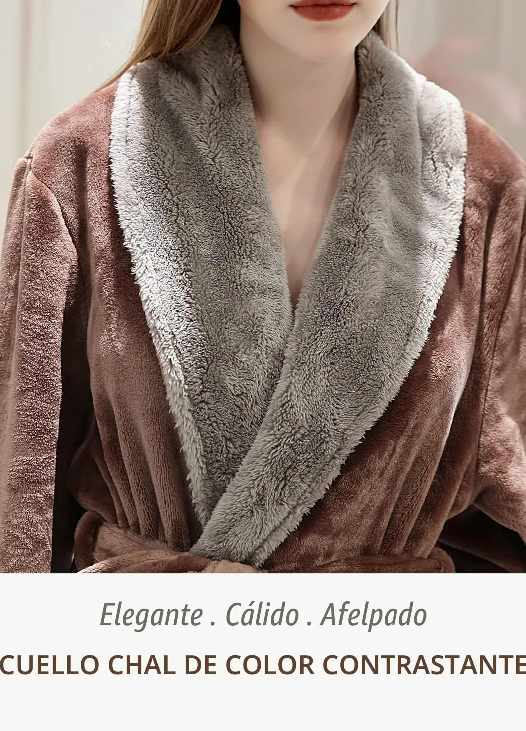 CaiDieNu Albornoz para Mujer Microfibra Bata de Baño de Senora, Disponen, Talla M L XL