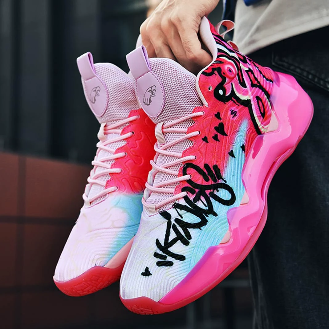 Zapatillas de Baloncesto para Hombre Antideslizantes Zapatos de Baloncesto Aire Libre Deportivas Calzado de Baloncesto Hombre Masculino Zapatillas Gimnasio (SCE-K23, 40EU)