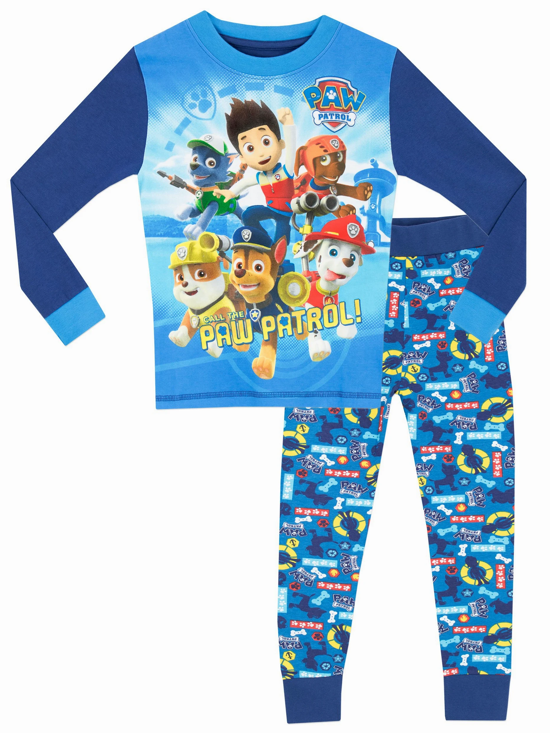 Paw Patrol Boys Pajamas Size 8 Blue