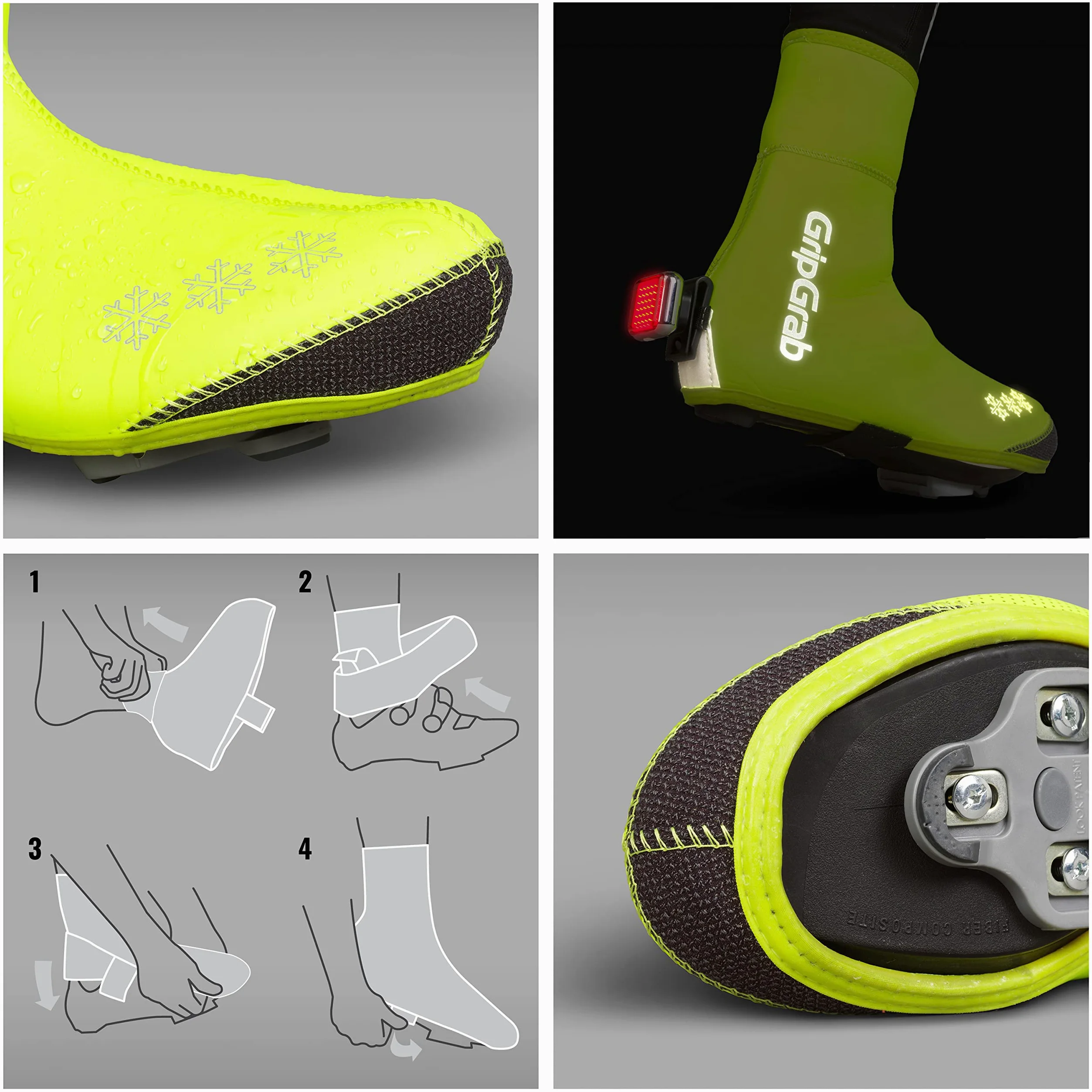 GripGrab Cubrezapatillas Ciclismo Arctic X Invierno Térmicos Carretera Cortavientos Neopreno Impermeable con Forro Cubrebotas, Adultos Unisex,