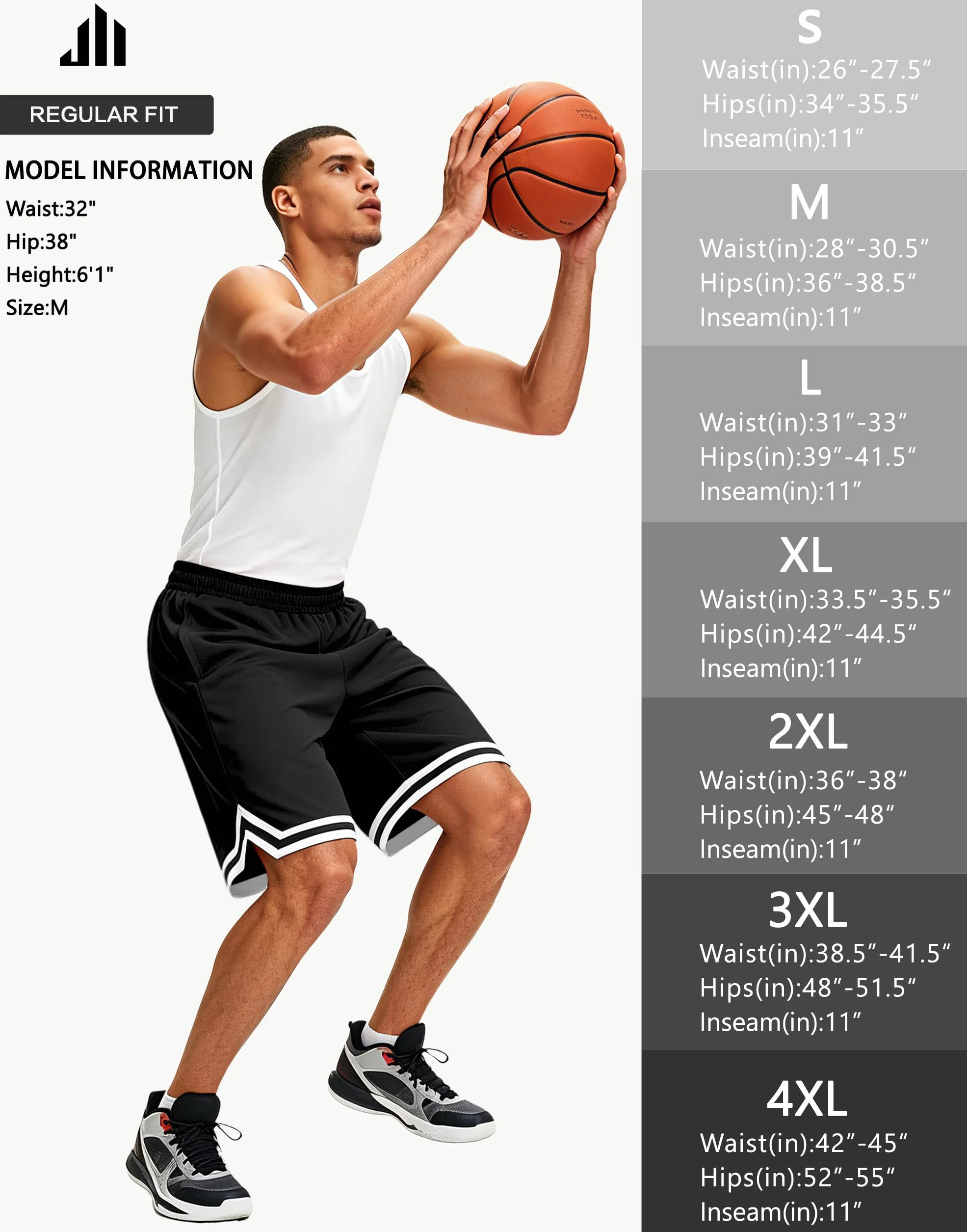 JWM Pantalones cortos de baloncesto para hombre de 11 pulgadas con bolsillos con cremallera, pantalones cortos deportivos de malla ligera de secado rápido para entrenamiento y correr