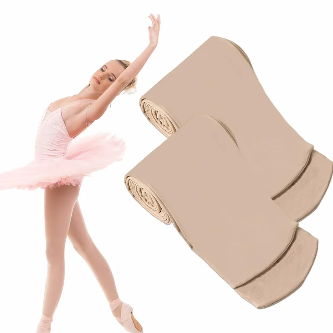 Leotardo Danza Niña 80 Den Mallas Ballet Sin Pie Elástico Opaque Color Piel 140–160 cm
