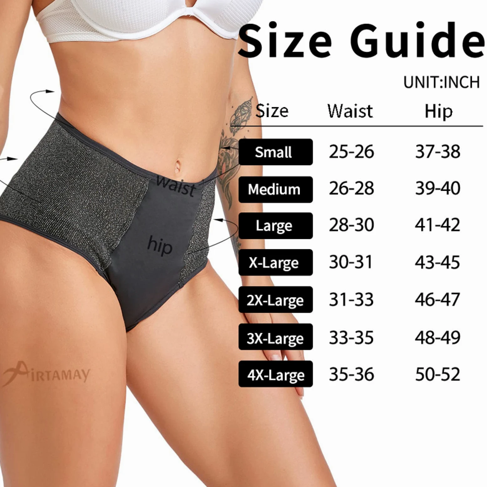 Bragas Mujer Algodon 2/4 Uds Ropa Interior fisiológica sin servilletas sanitarias de Cuatro Capas de Gran tamaño Pantalones Sanitarios menstruales para tía Femenina