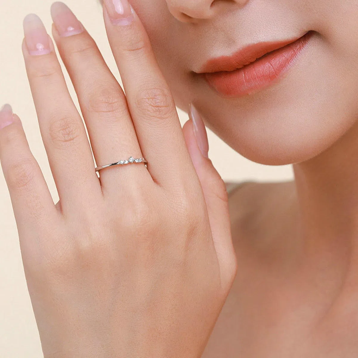 Anillo de compromiso de oro blanco Au 375/585/750, anillo de compromiso con diamante auténtico, 9 K/14 K/18 K, oro blanco, talla 47-65