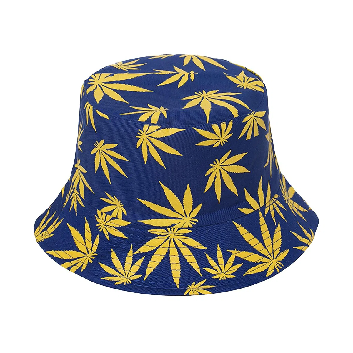 Punk - Gorras de pescador con diseño de hojas rojas, color negro, verde, rojo, para hombre