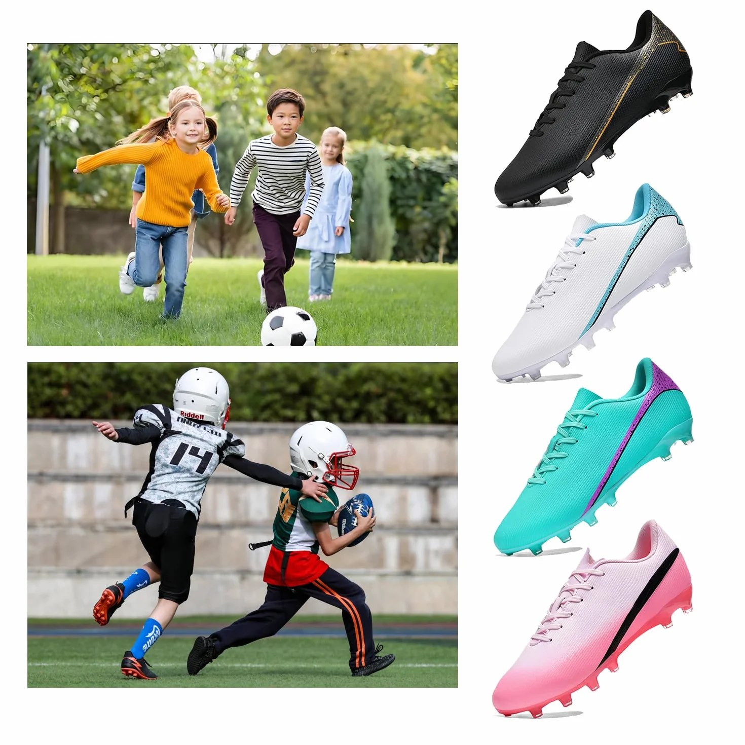 Botas de fútbol para niñas, zapatillas transpirables de competición profesional