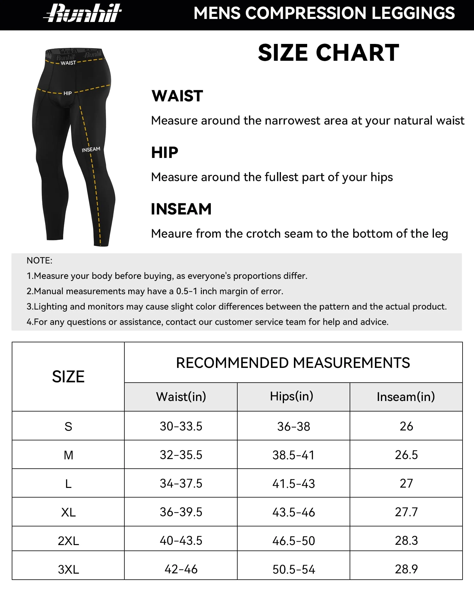 Runhit Compression Pants Men Leggings para Hombre