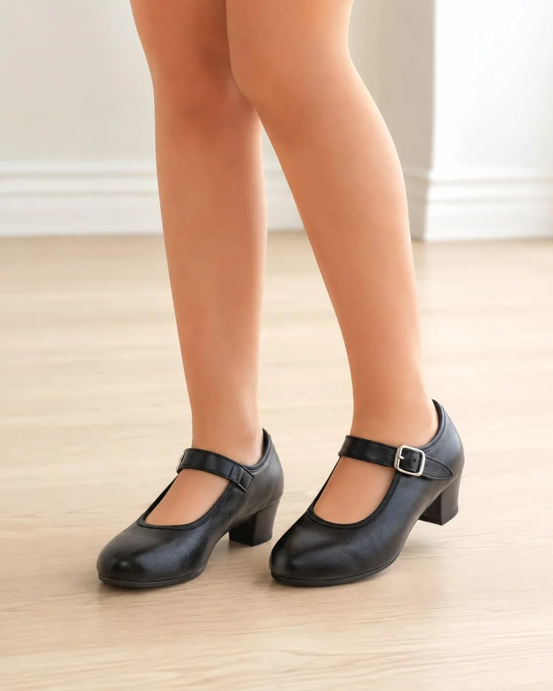 Zapato Sevillanas Niña TACÓN Negro 15