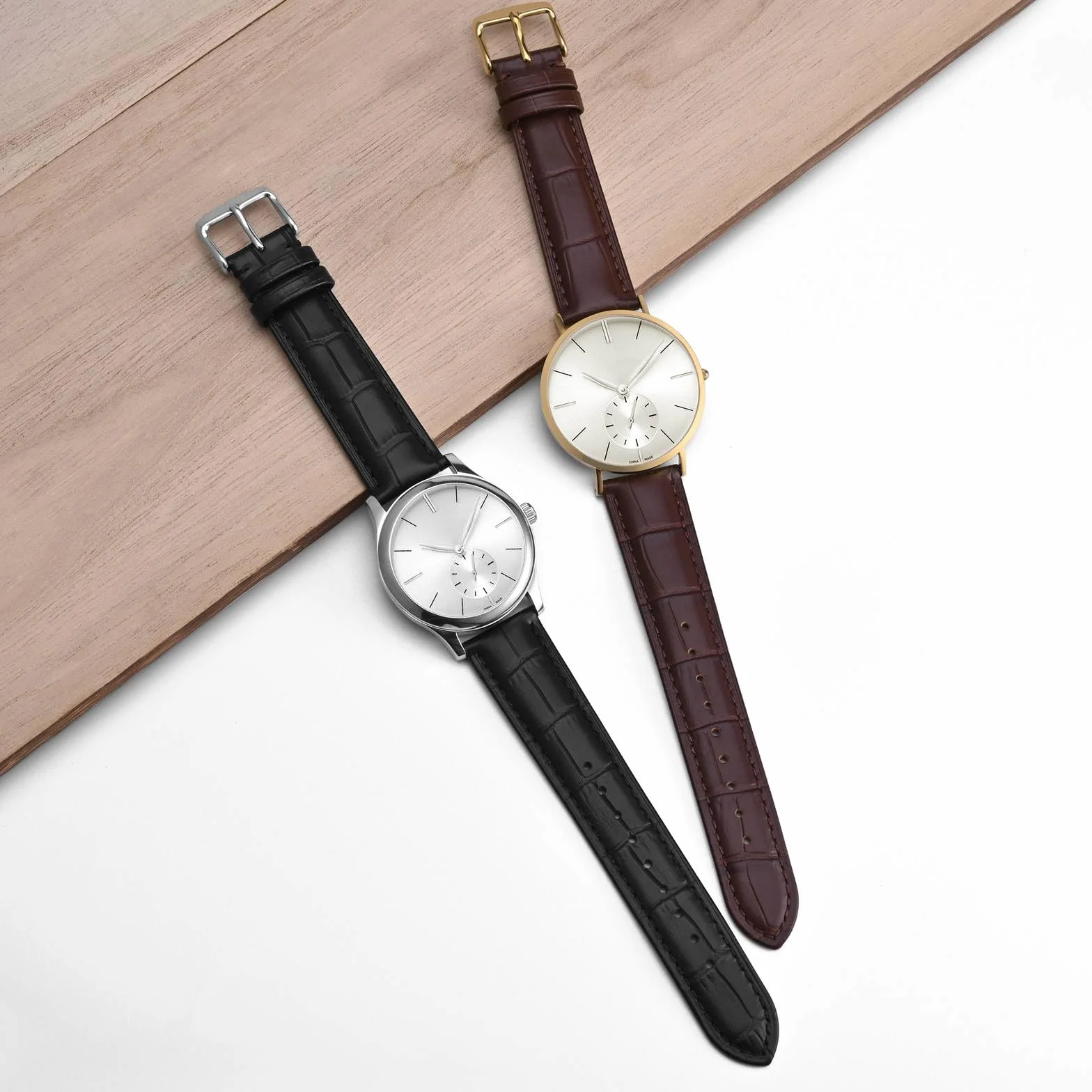 BISONSTRAP Correas de Reloj, Cuero en Relieve de Cocodrilo, Ancho de Banda: 18mm 20mm 22mm 24mm