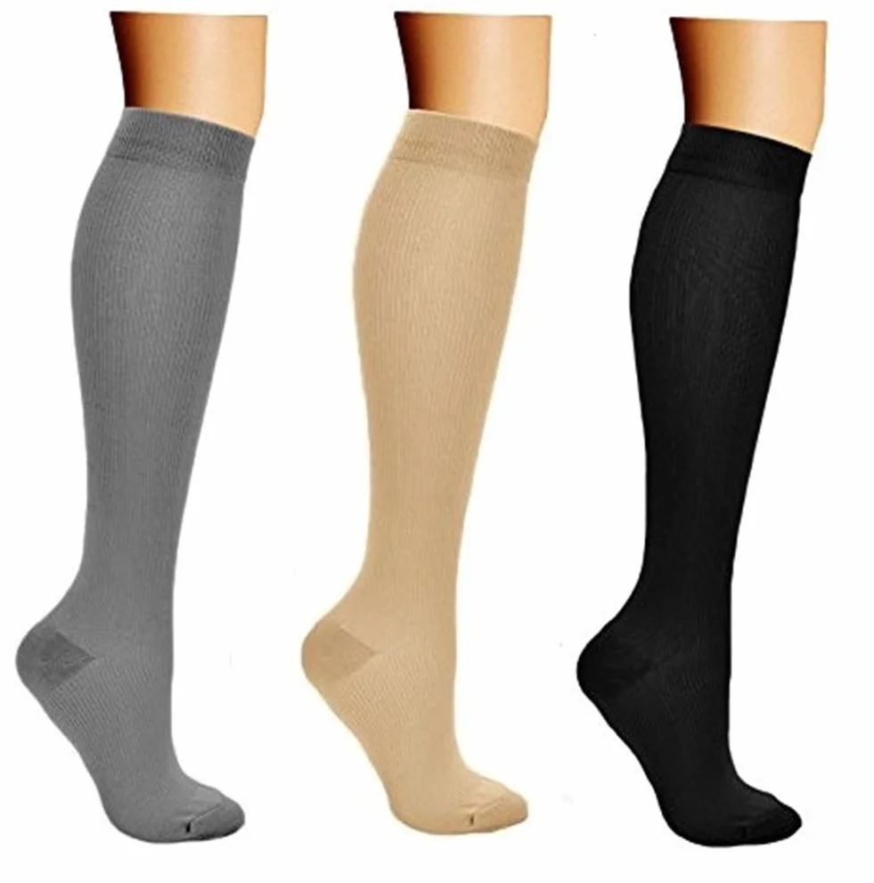 Medias de Compresión para Hombres y Mujeres Varices Running Recuperación Muscular 3 Par