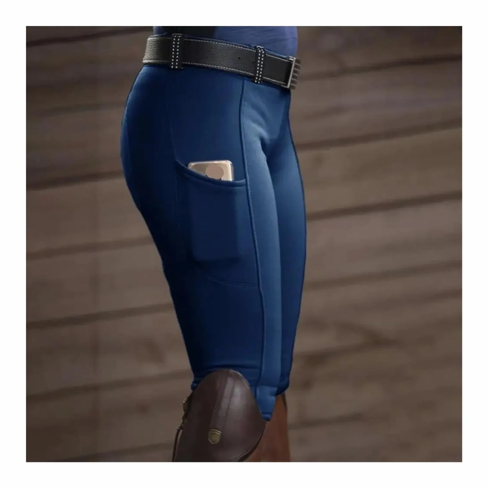 Mallas de equitación con Bolsillo y realce Cadera for Mujer, Pantalones, calzas ecuestres para Ciclismo Y Deportes