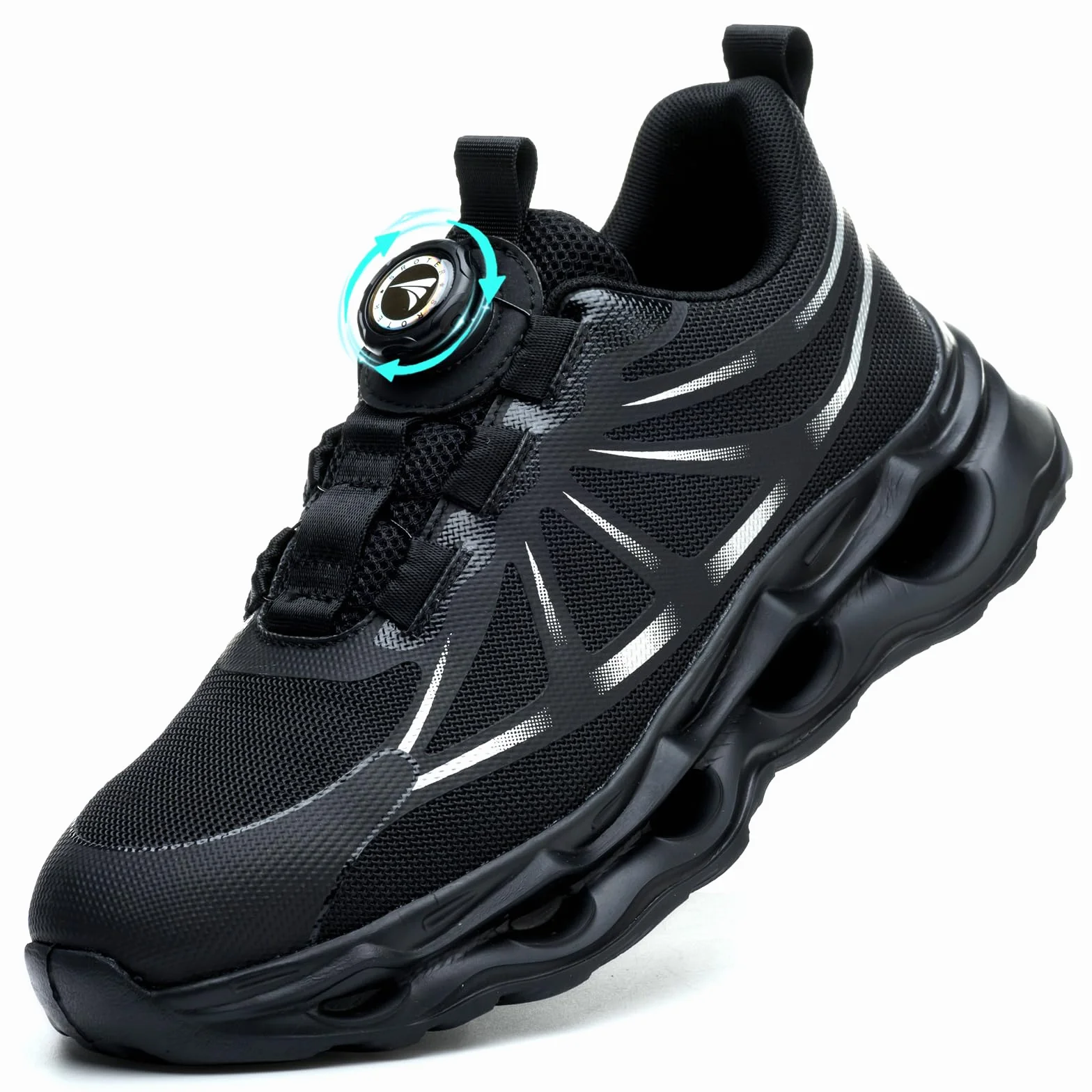 RASEARY Zapatos de Seguridad para Hombre Mujer Ligero Zapatos de Trabajo con Punta de Acero Antideslizantes Zapatillas Trabajo Transpirables Comodo Calzado