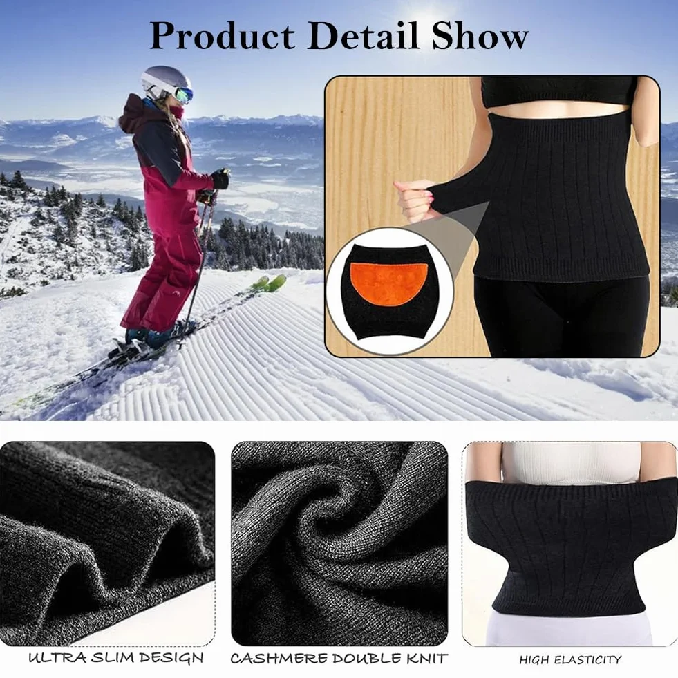 Rakiuty Calentador de Espalda,Cinturón de Calor para Lumbares,Cinturón Calentador de Invierno,Faja Lumbar Caliente para Hombres Mujeres para Cintura de Apoyo Caliente Dolores Menstruales
