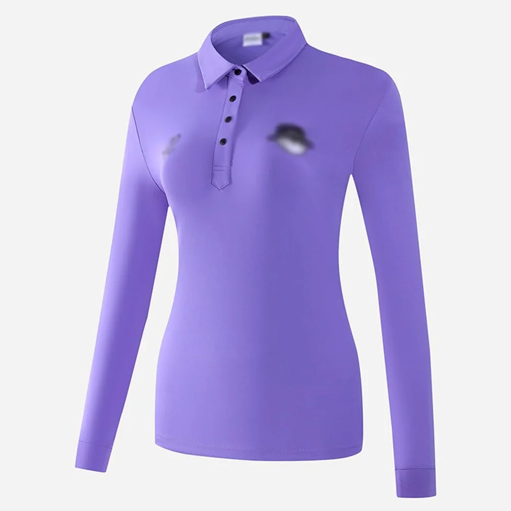 Polos Golf Mujer Dry Fit Manga Larga Tenis Tops Botones Running Workout Athletic Pullover
