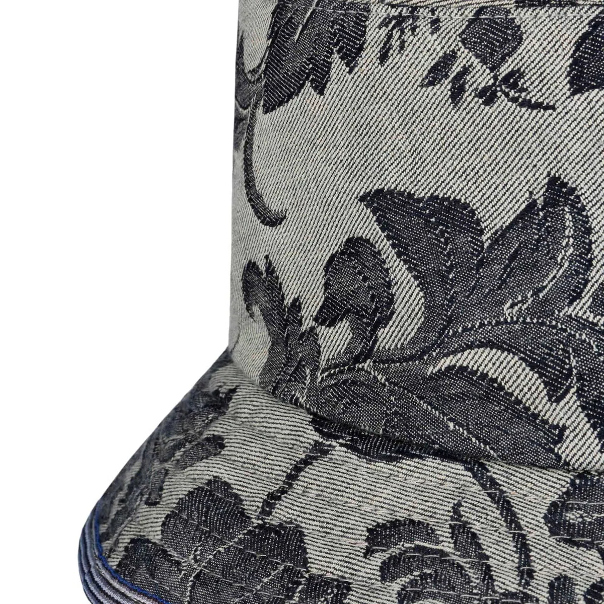 Sombrero Reversible Denim Flowers de Lino Pescador