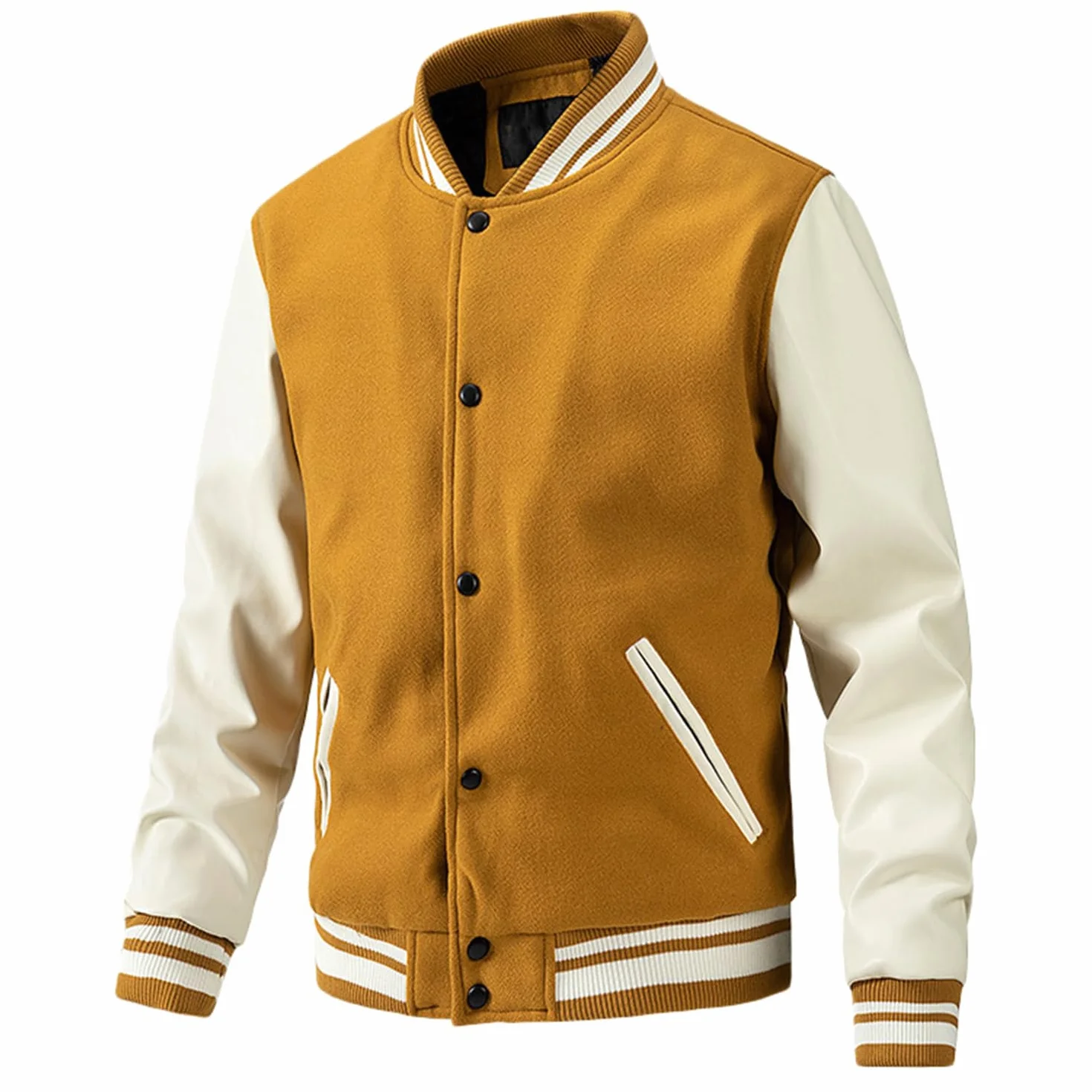 Chaqueta universitaria masculina bombardera liviana béisbol