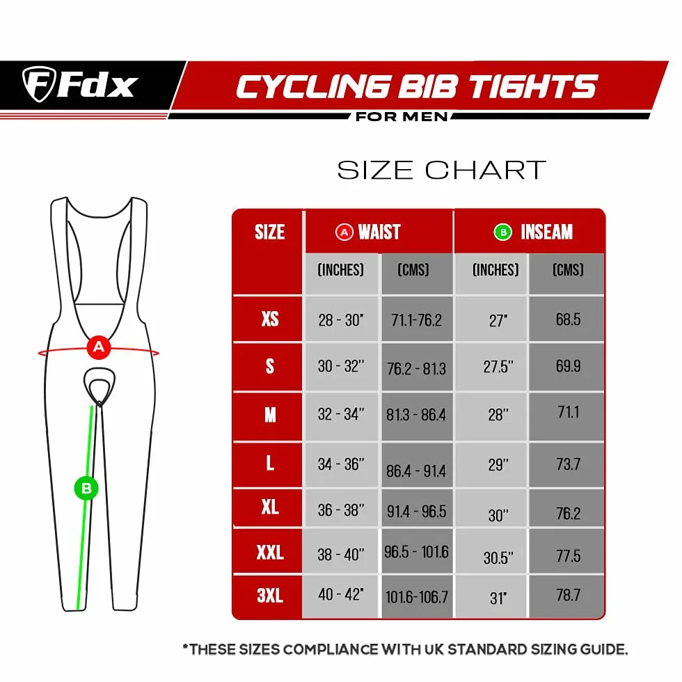 FDX Pantalones de ciclismo hombre forro polar térmico 3D transpirables reflectantes