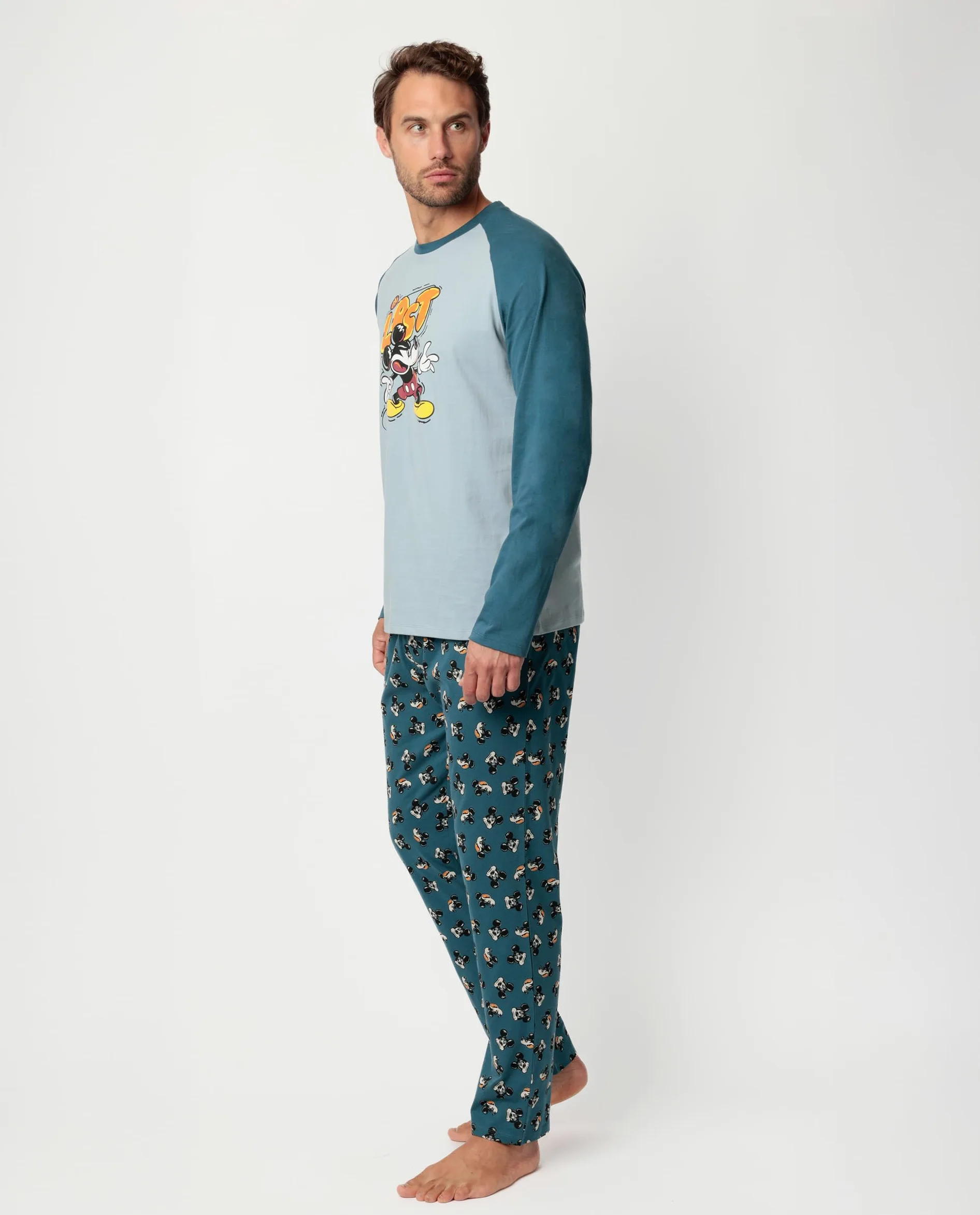 Disney Pijama Manga Larga Lost Mickey para Hombre