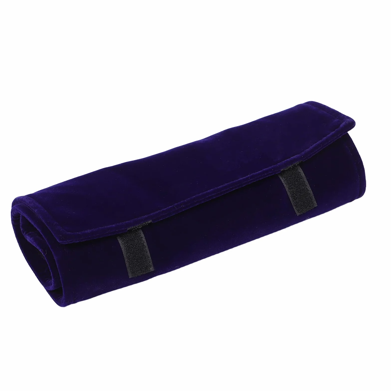 SUPVOX Estuche Organizador de Joyas de Viaje Azul Oscuro de Terciopelo Rollo Porta Collares Antienredos Compacto para Collares Anillos Pendientes y Pulseras Bolsa Enrollable Segura y