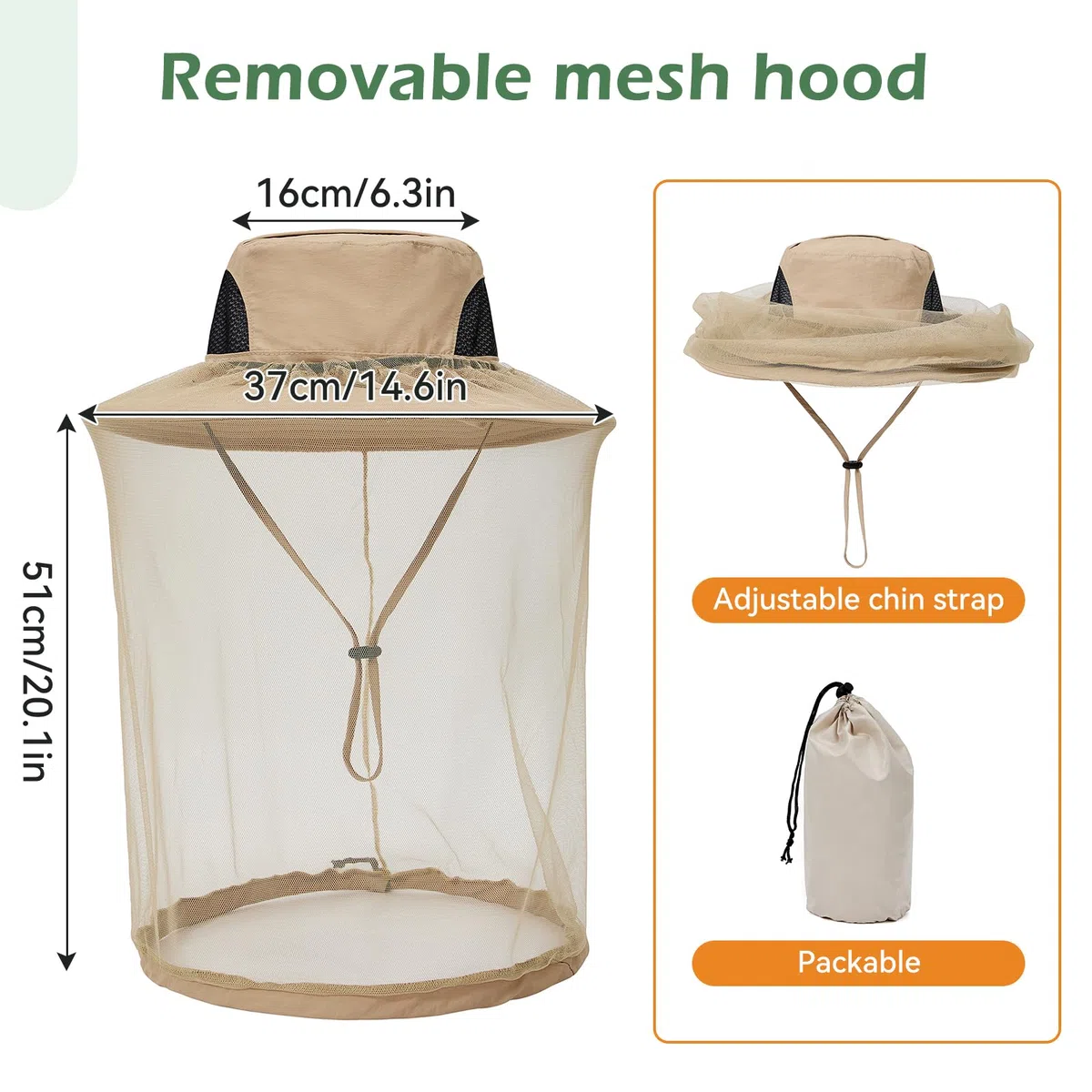 American Trends Sombrero de pesca con mosquitera oculta, mosquitera para abejas, sombreros con velo para hombres y mujeres