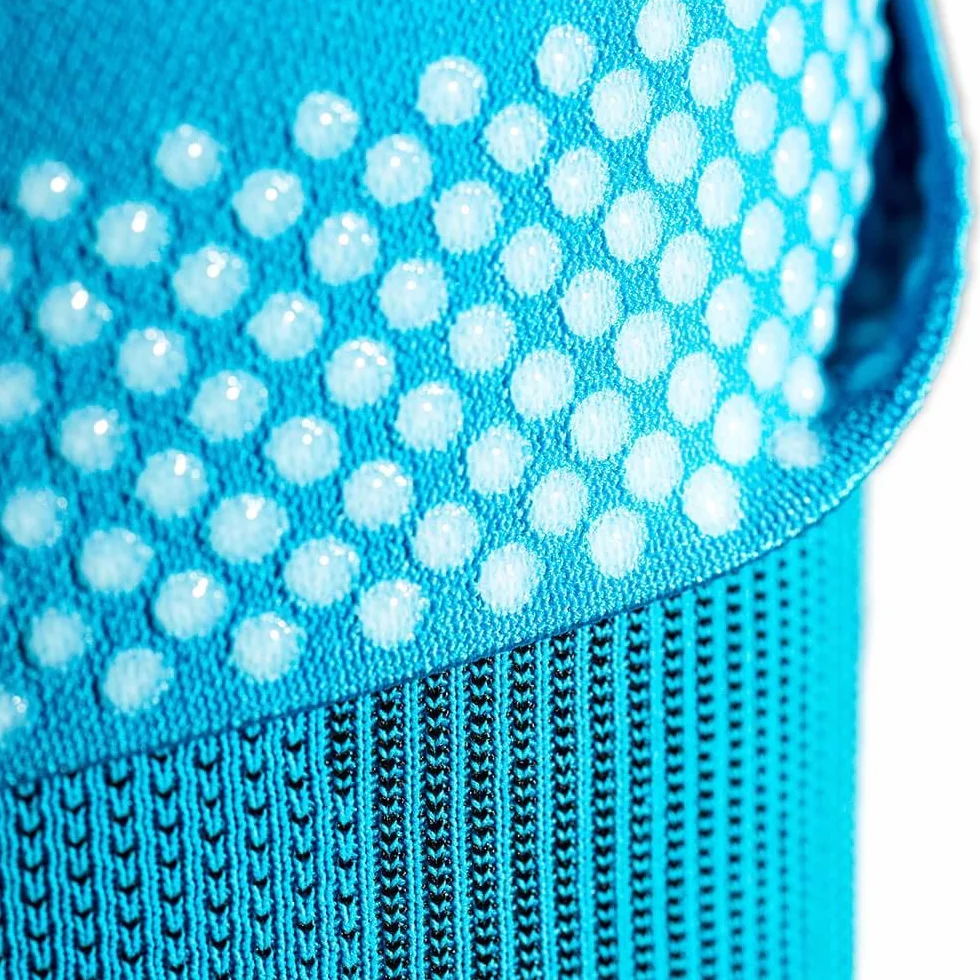 Bauerfeind, 1x Vendas de compresión de deporte para las piernas, Unisex, Adecuadas para ambas piernas, Para deportes de pelota o de resistencia, Fortalecimiento de los músculos, Talla M largo, Turquesa, 29345723800032
