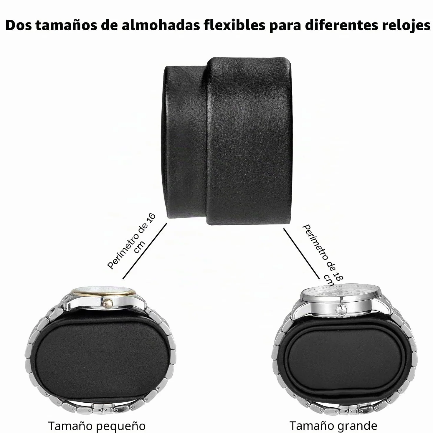Bobinadora Mecánica Automática Silenciosa Giratoria para 6 Relojes Negro Clásico