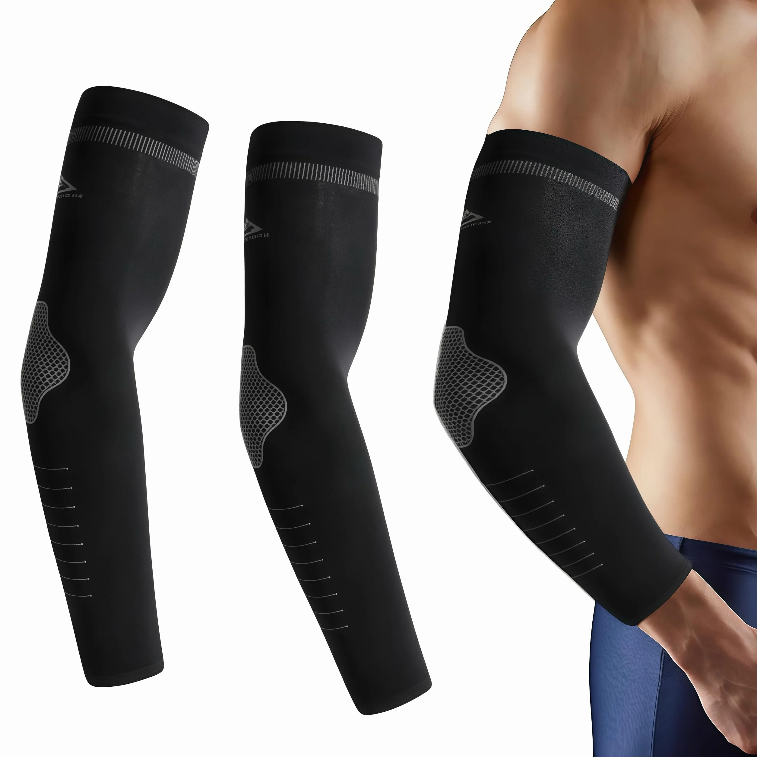 Mangas de protección solar UV UPF 50 Brazos de compresión para hombre y mujer Golf