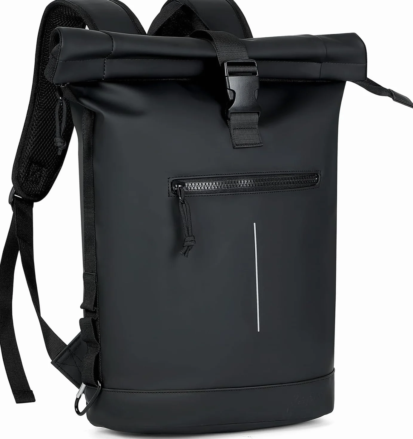 Lekeinchi Mochila Enrollable para Hombre, Mochila Impermeable Mujer para Portátil 17 Pulgadas, Elegante mochila de Viaje Mochilas tipo Casual para Viajes, Ciclismo, Escuela Uni, Negro