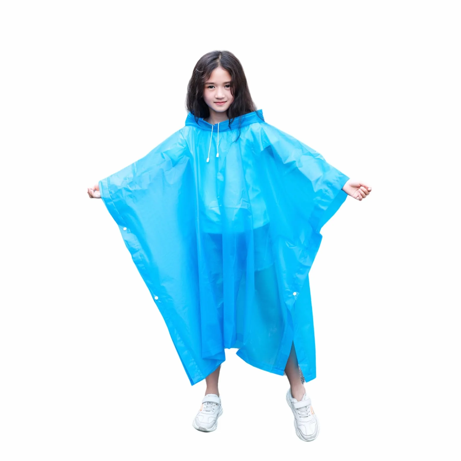 flintronic Poncho De Lluvia Para Niños, Poncho Impermeable Suficiente Espacio Mochilas Niños Niñas, Ligero Reutilizable, Eva Chubasquero Con Capucha Y Botones Para Escuela Senderismo Ciclismo Viajes