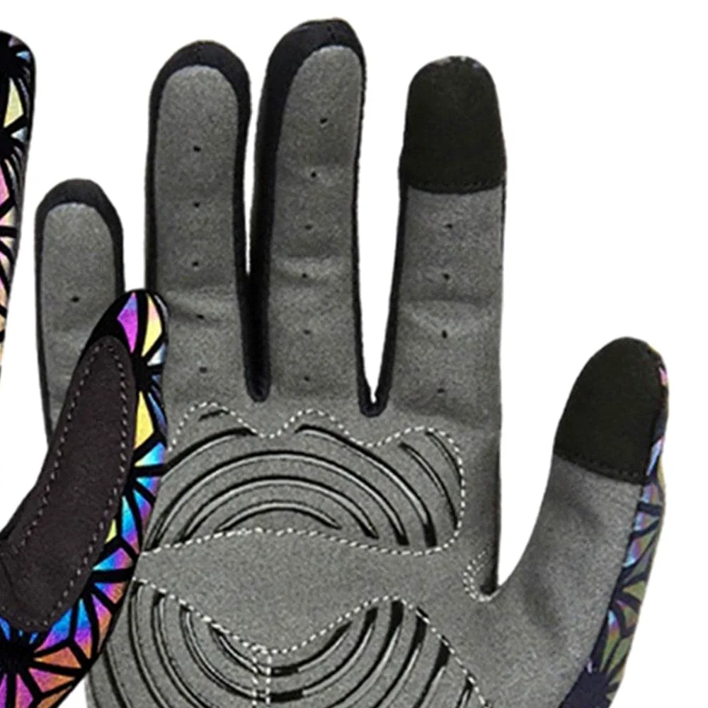 Guantes de Ciclismo, Ropa de Ciclismo, Compatibles con Pantallas Táctiles, de Dedos Completos, Antideslizantes, Transpirables, Guantes Funcionales Par